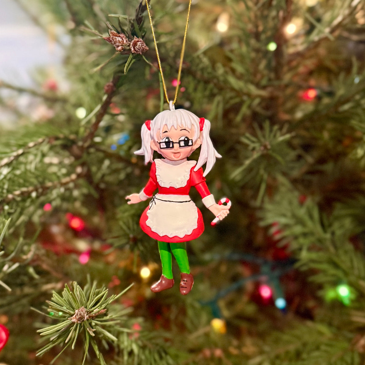 Anime Mrs. Claus Christmas Cartoon Character Ornament Tree Buddees