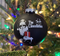 
              The Clausfather Movie Poster Parody Funny Glass Christmas Ornament
            