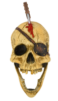 
              Creepy Pirate Skull Tree Topper For Christmas or Halloween Trees - Large 10"
            