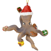 
              Christmas Kraken Sea Creature Ornament Octopus / Giant Squid
            