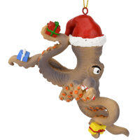 
              Christmas Kraken Sea Creature Ornament Octopus / Giant Squid
            