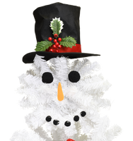 
              Cute Snowman Christmas Tree - 5 Foot Tall - Accessories Included
            