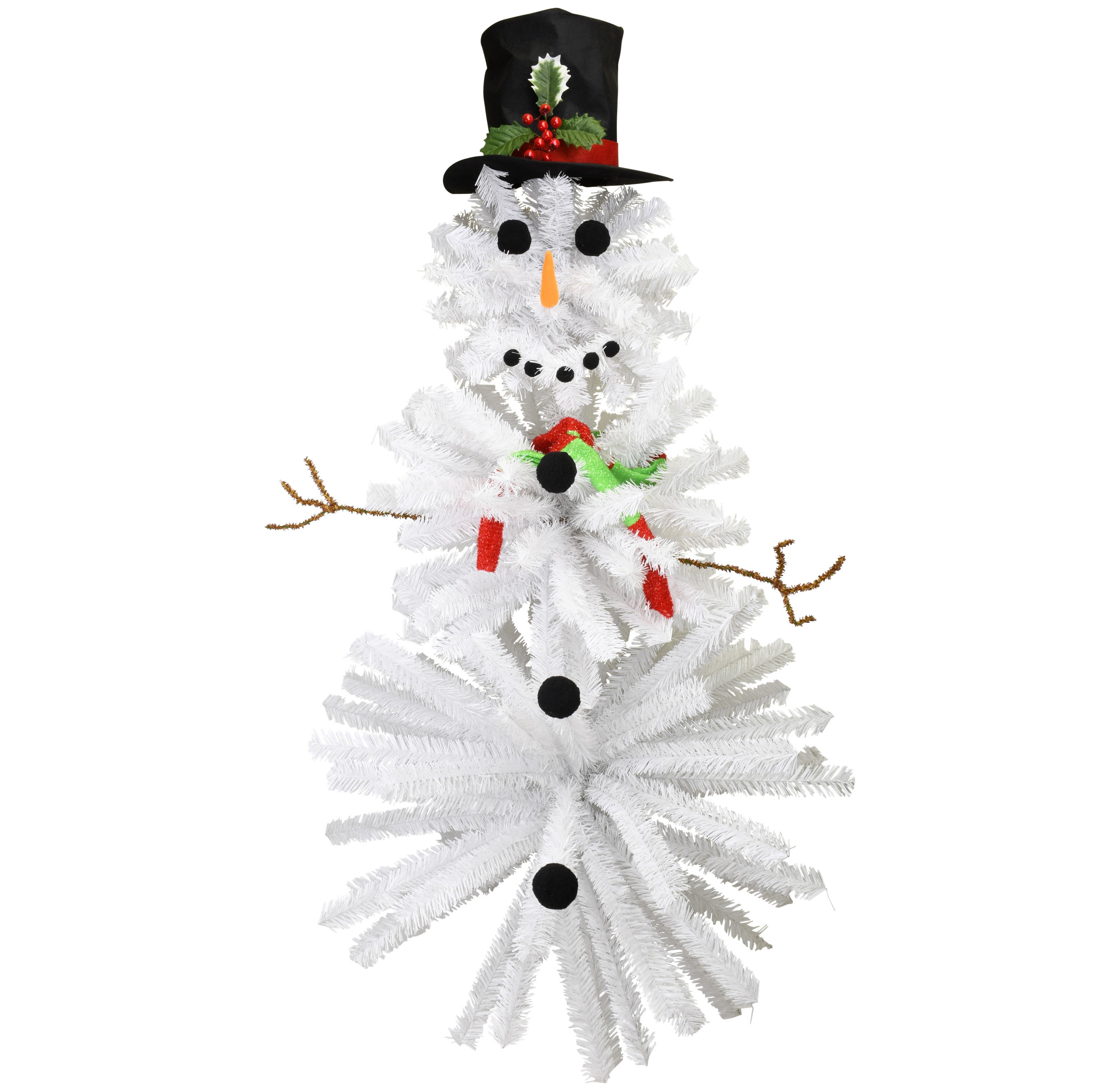 Cute Snowman Christmas Tree - 5 Foot Tall - Accessories Included