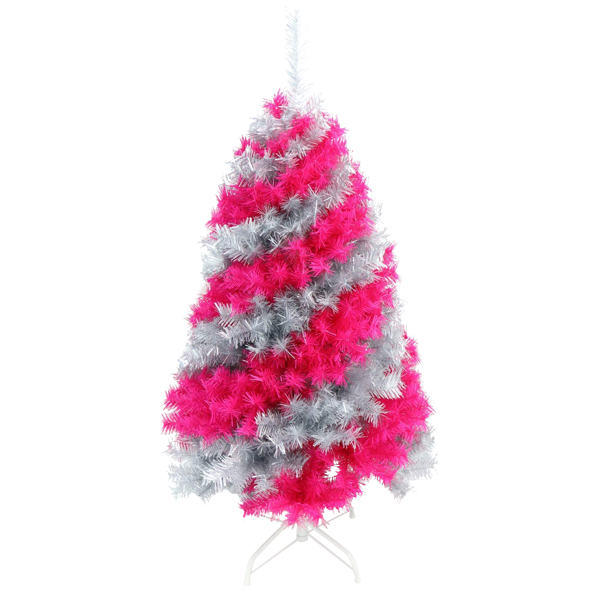 Pink and Silver Swirl Colored Artificial Christmas/Valentines Day Artificial Tree.