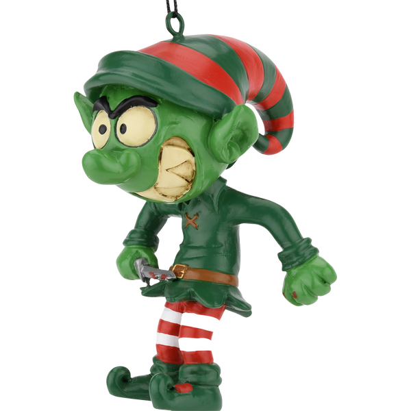 evil elf ornament