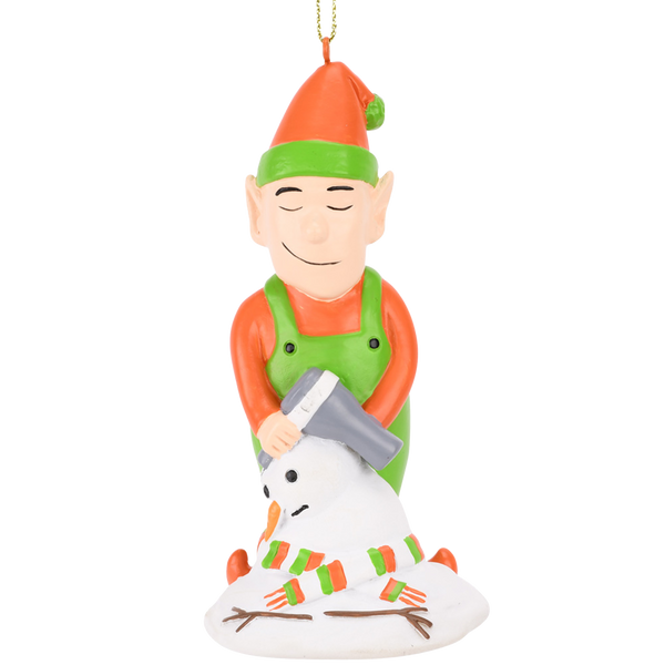 funny elf ornament