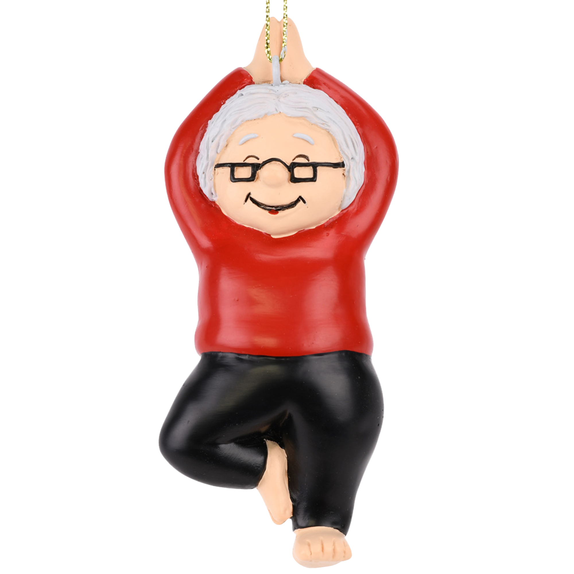 Yoga christmas ornament