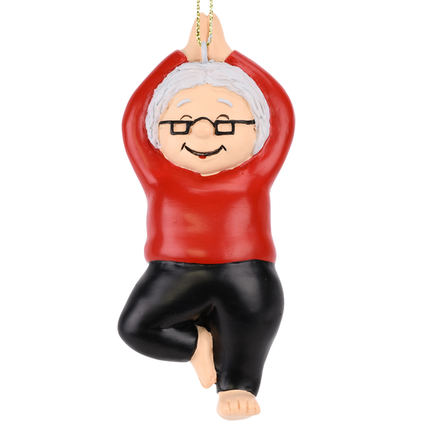 Yoga christmas ornament