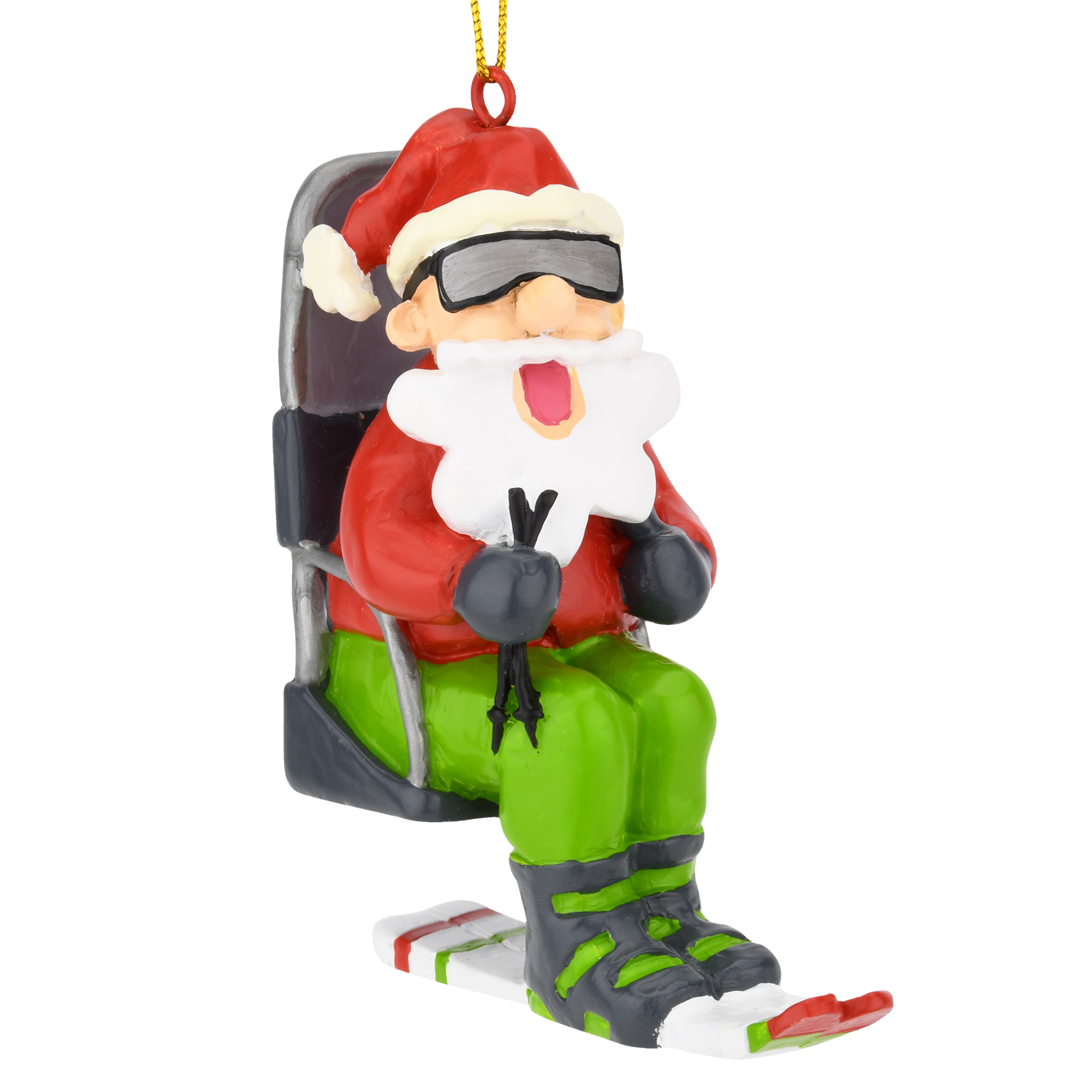 Skiing christmas ornaments