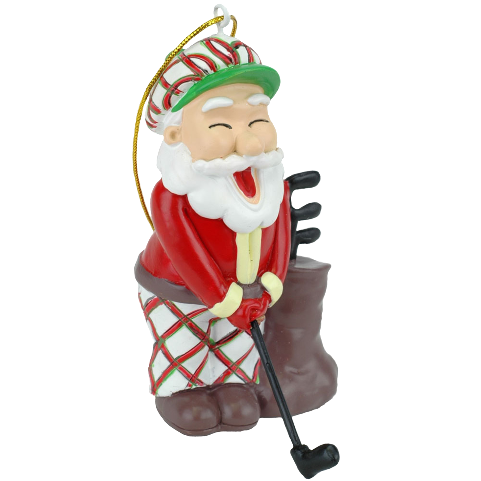 Golfing Santa ornament