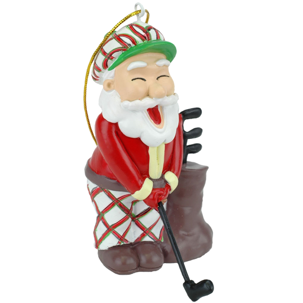 Golfing Santa ornament