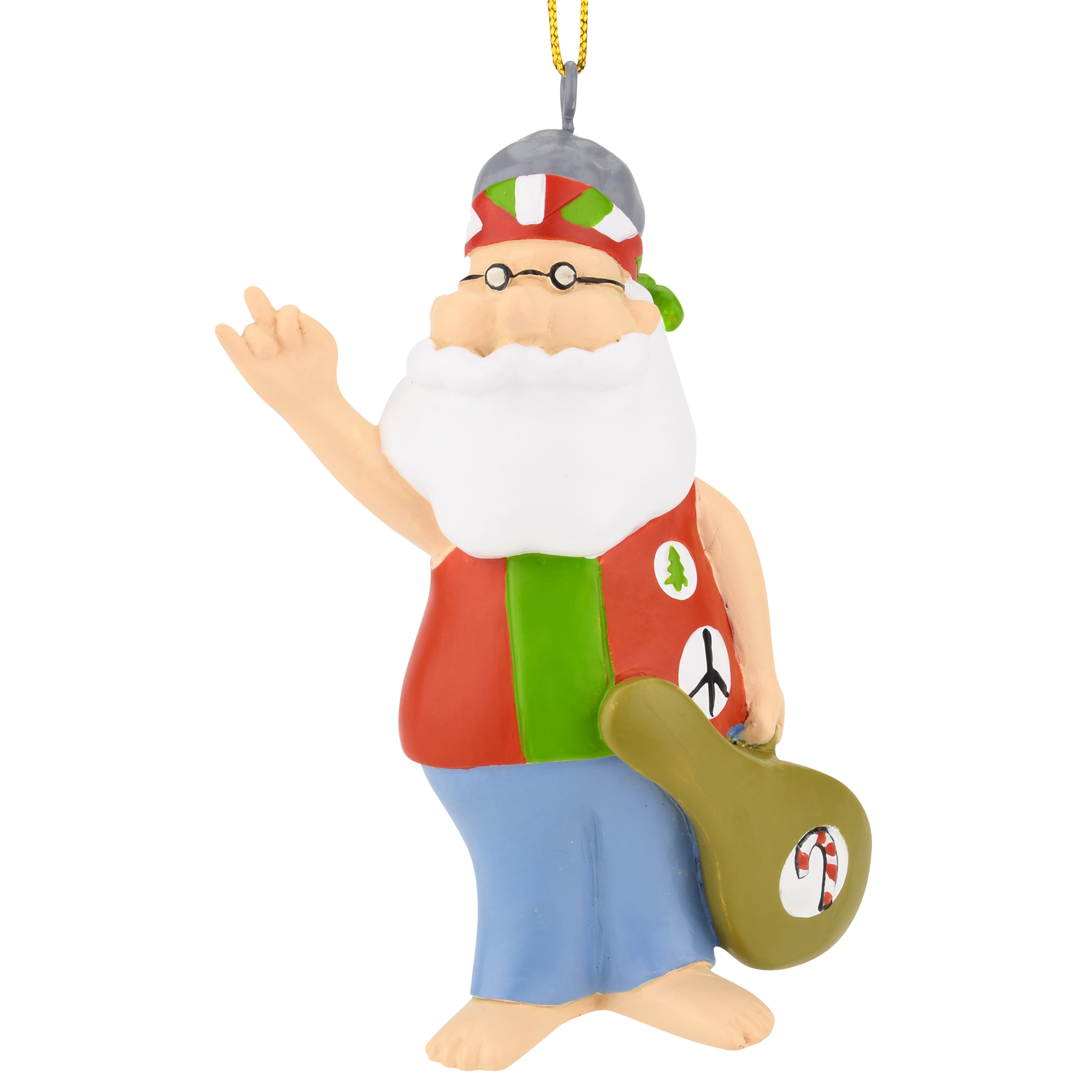 Hippie Santa ornaments