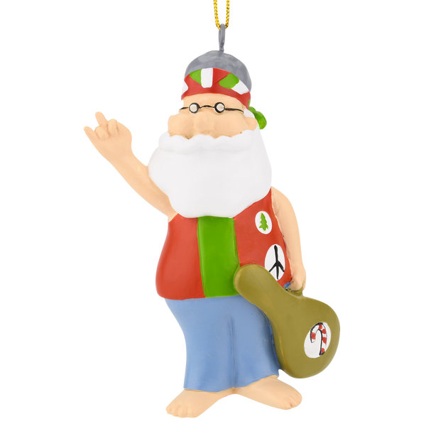 Hippie Santa ornaments