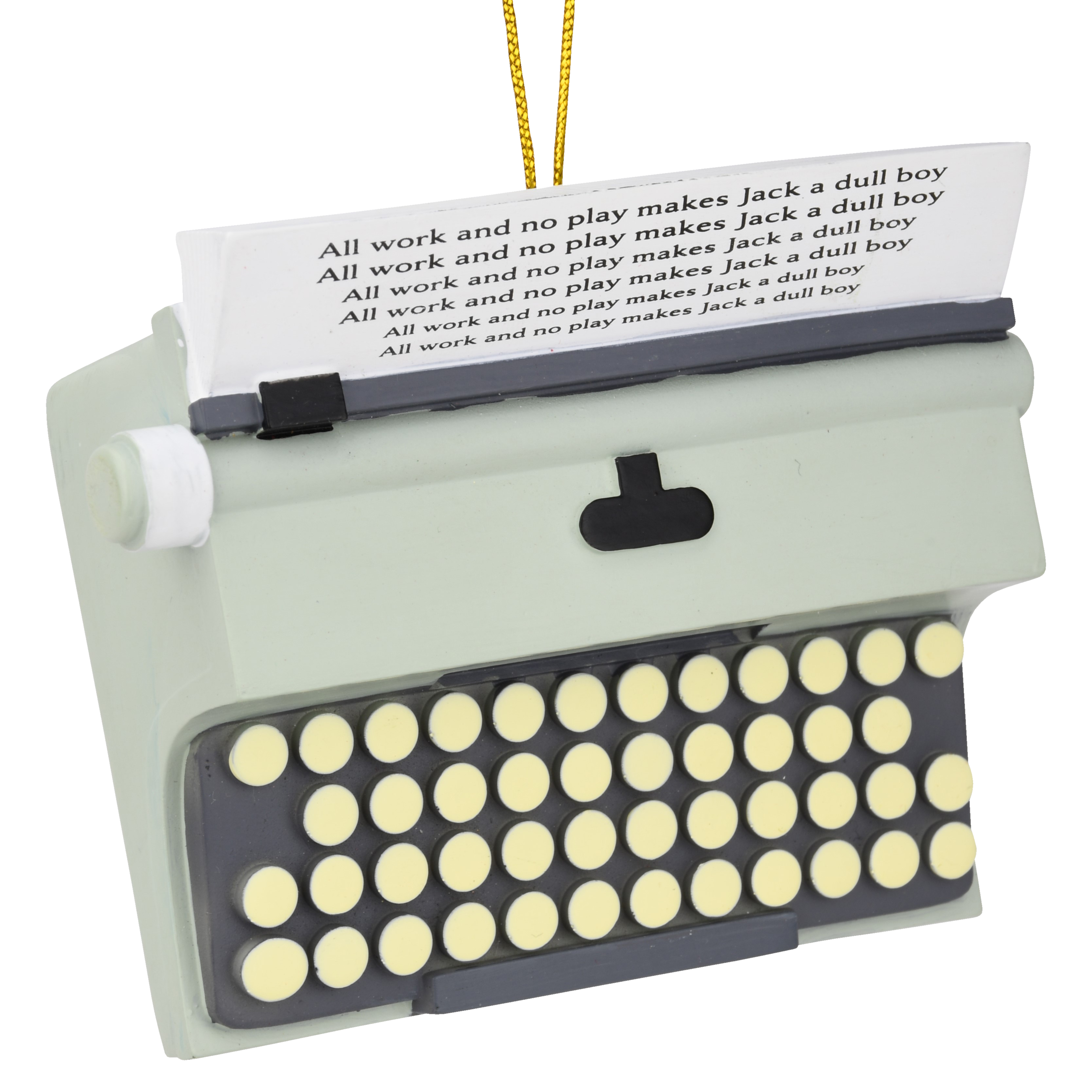 All Work No Play Typewriter Halloween / Christmas Ornaments