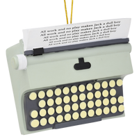
              All Work No Play Typewriter Halloween / Christmas Ornaments
            