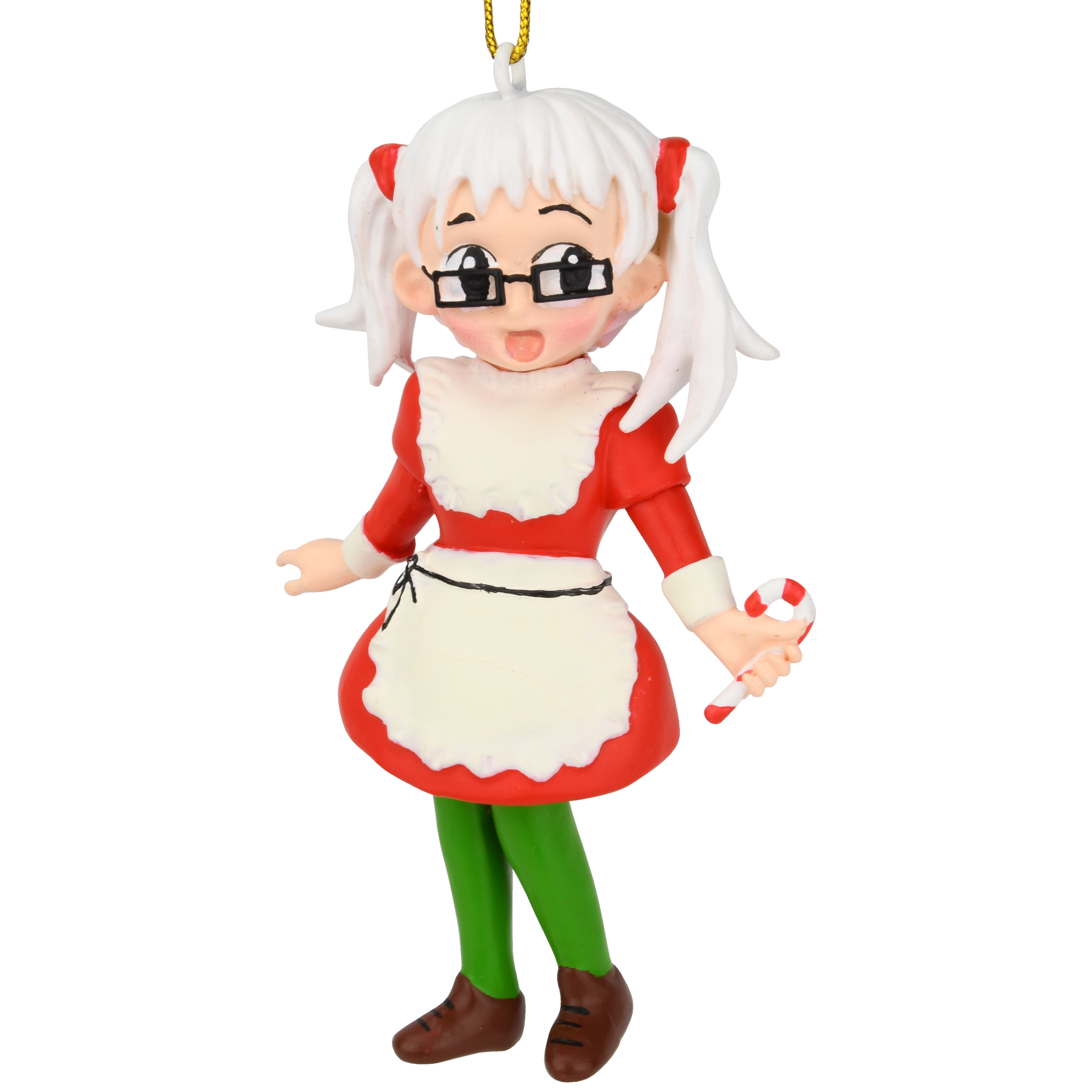 Anime Mrs. Claus Christmas Cartoon Character Ornament