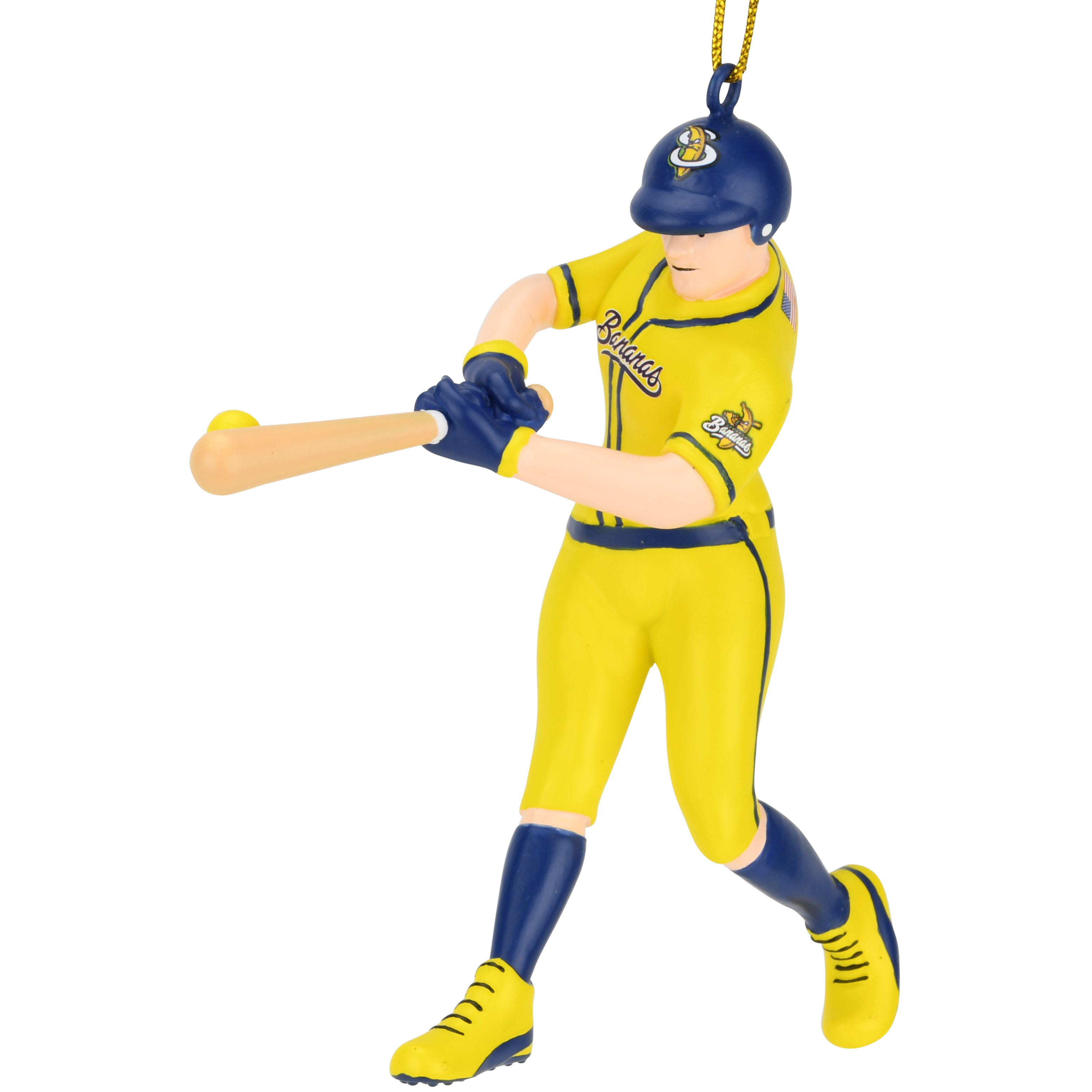 Tree Buddees x Savannah Bananas Player Official Banana Ball Ornament - Limited Edition (Light Tone Batter - Yellow Jersey)