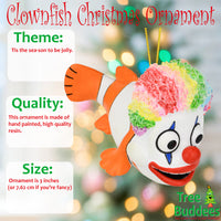 
              Clownfish Clown Christmas Ornament Funny Play on Words Holiday Decor
            
