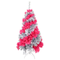 
              Pink and Silver Swirl Colored Artificial Christmas/Valentines Day Artificial Tree.
            