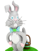 
              How Easter Eggs are Really Made Funny Easter Bunny Decoration Figurine
            