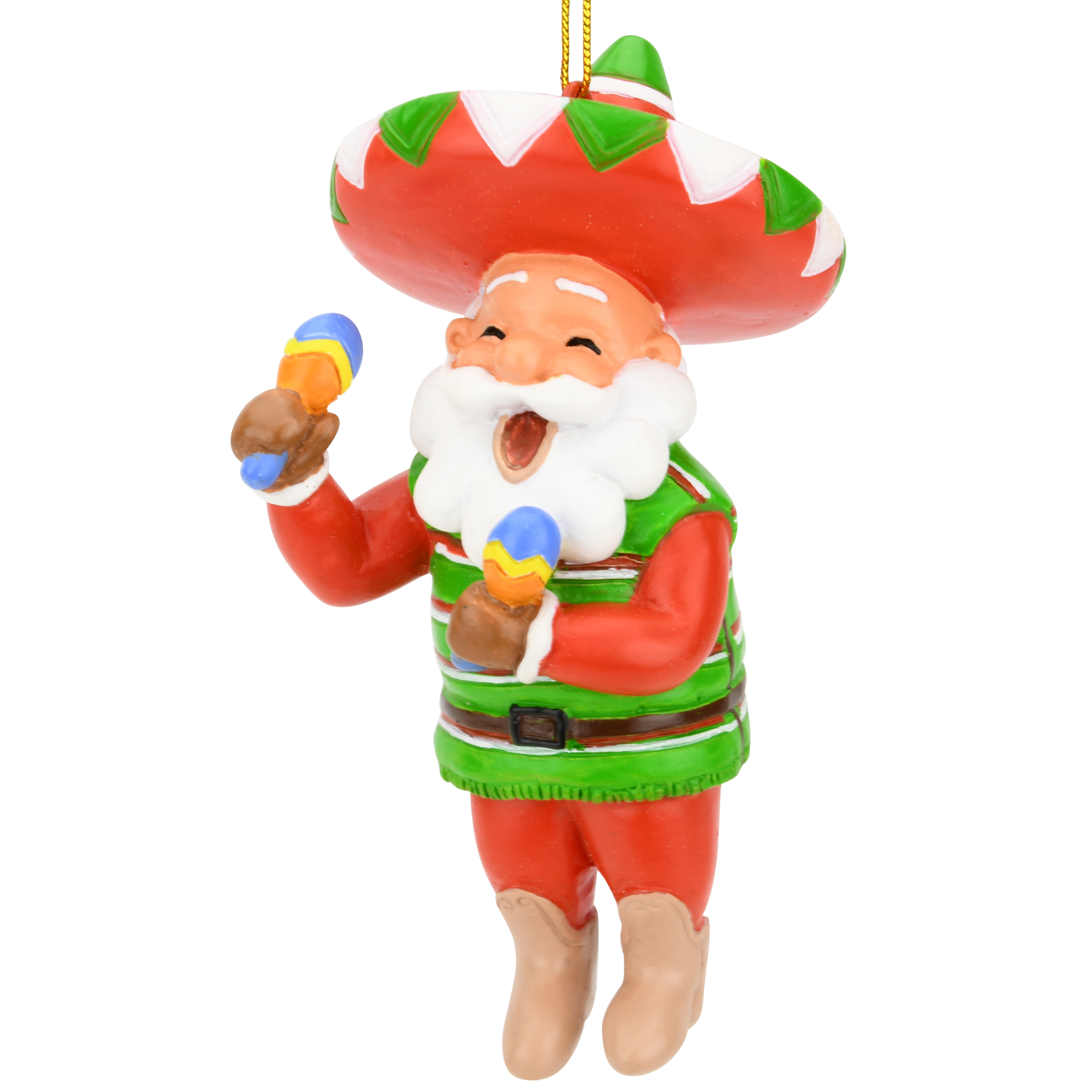 Fiesta Santa Christmas Ornament