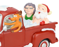 
              Sale - Santa and Mrs. Claus Partying Pickup Truck 'Hillbilly' Hot Tub 8" Decoration Figurine
            