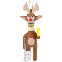
              Funny Deer Crossing Christmas Ornament Injured Reindeer Hilarious Holiday Decor
            