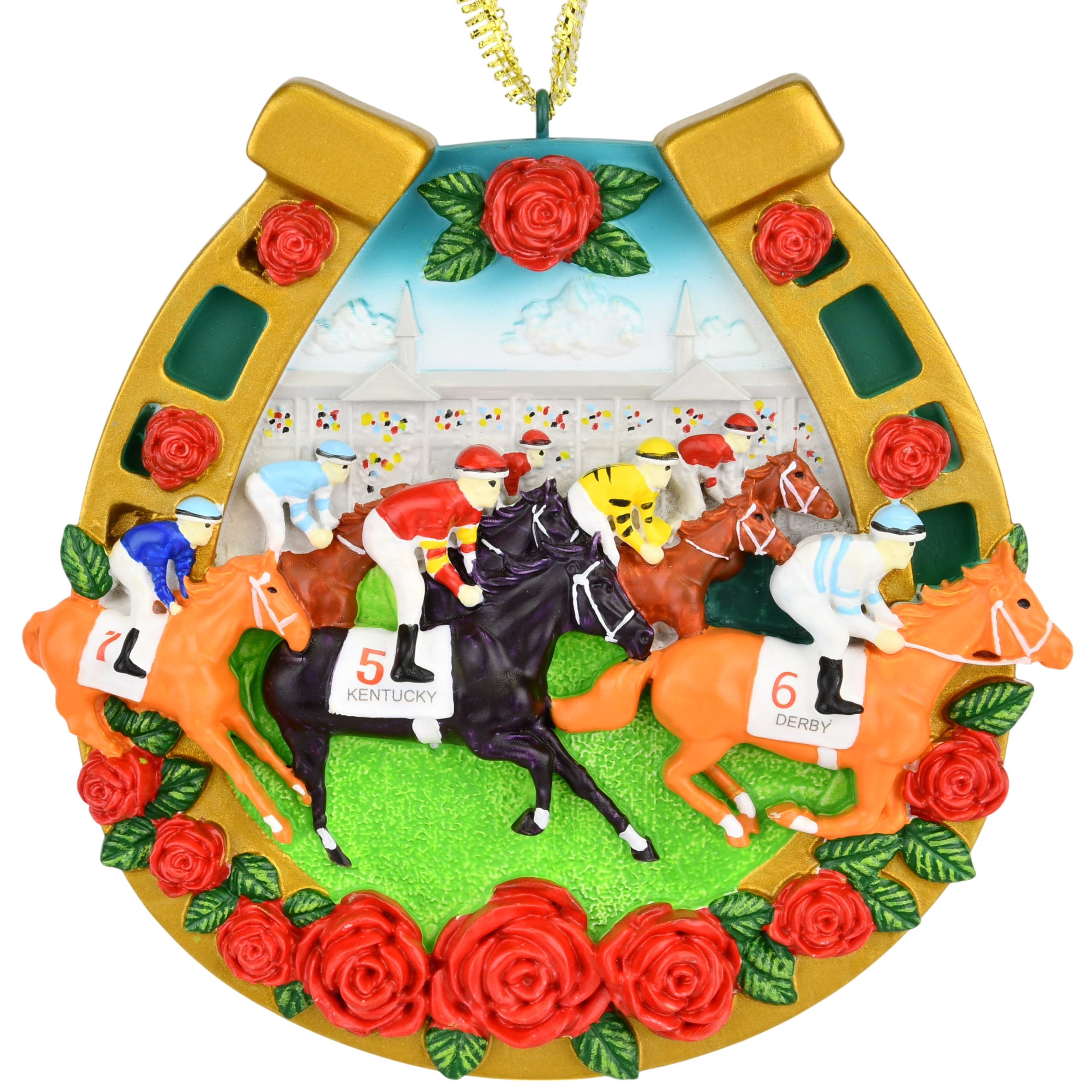 Tree Buddees x Kentucky Derby Official Limited Edition Christmas Ornament Churchill Downs Horse Racing Collectible - Derby Horseshoe