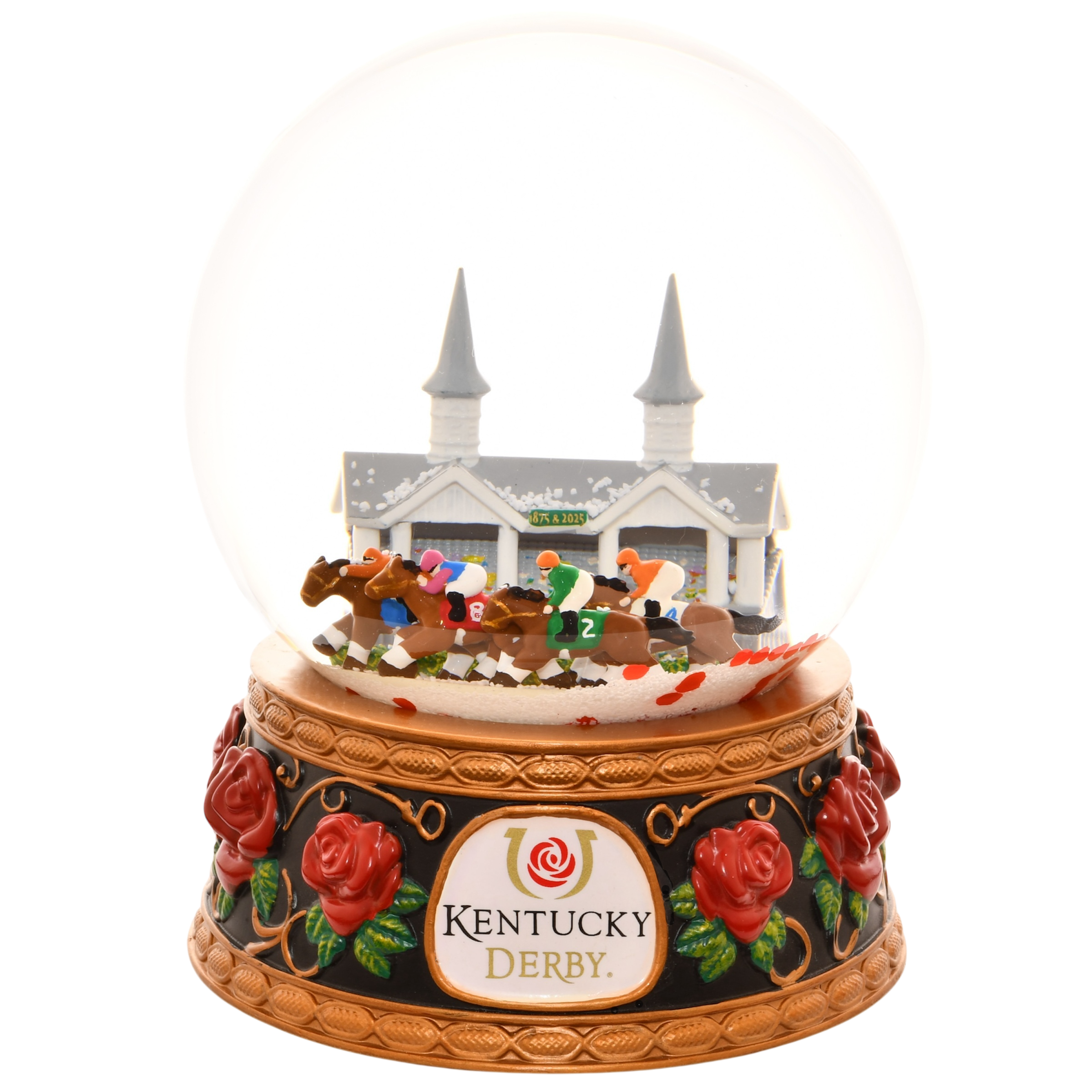 Tree Buddees x Kentucky Derby Snow Globe with Snow & Rose Petals - Official Limited Edition