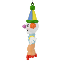 
              Creepy Clown Finger Puppet Halloween Ornament with Bloody Knife
            