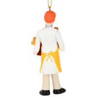 
              Funny Ginger Bread Man Ornament Redhead Baker with Bread Basket – Hilarious Play on Words
            