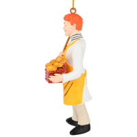 
              Funny Ginger Bread Man Ornament Redhead Baker with Bread Basket – Hilarious Play on Words
            