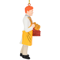 
              Funny Ginger Bread Man Ornament Redhead Baker with Bread Basket – Hilarious Play on Words
            