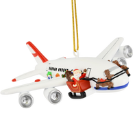 
              Santa Hit By Plane Funny Christmas Ornament Decor
            