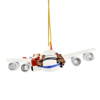 
              Santa Hit By Plane Funny Christmas Ornament Decor
            