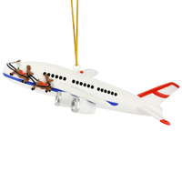 
              Santa Hit By Plane Funny Christmas Ornament Decor
            