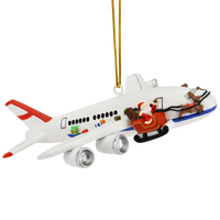 
              Santa Hit By Plane Funny Christmas Ornament Decor
            
