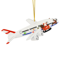 
              Santa Hit By Plane Funny Christmas Ornament Decor
            