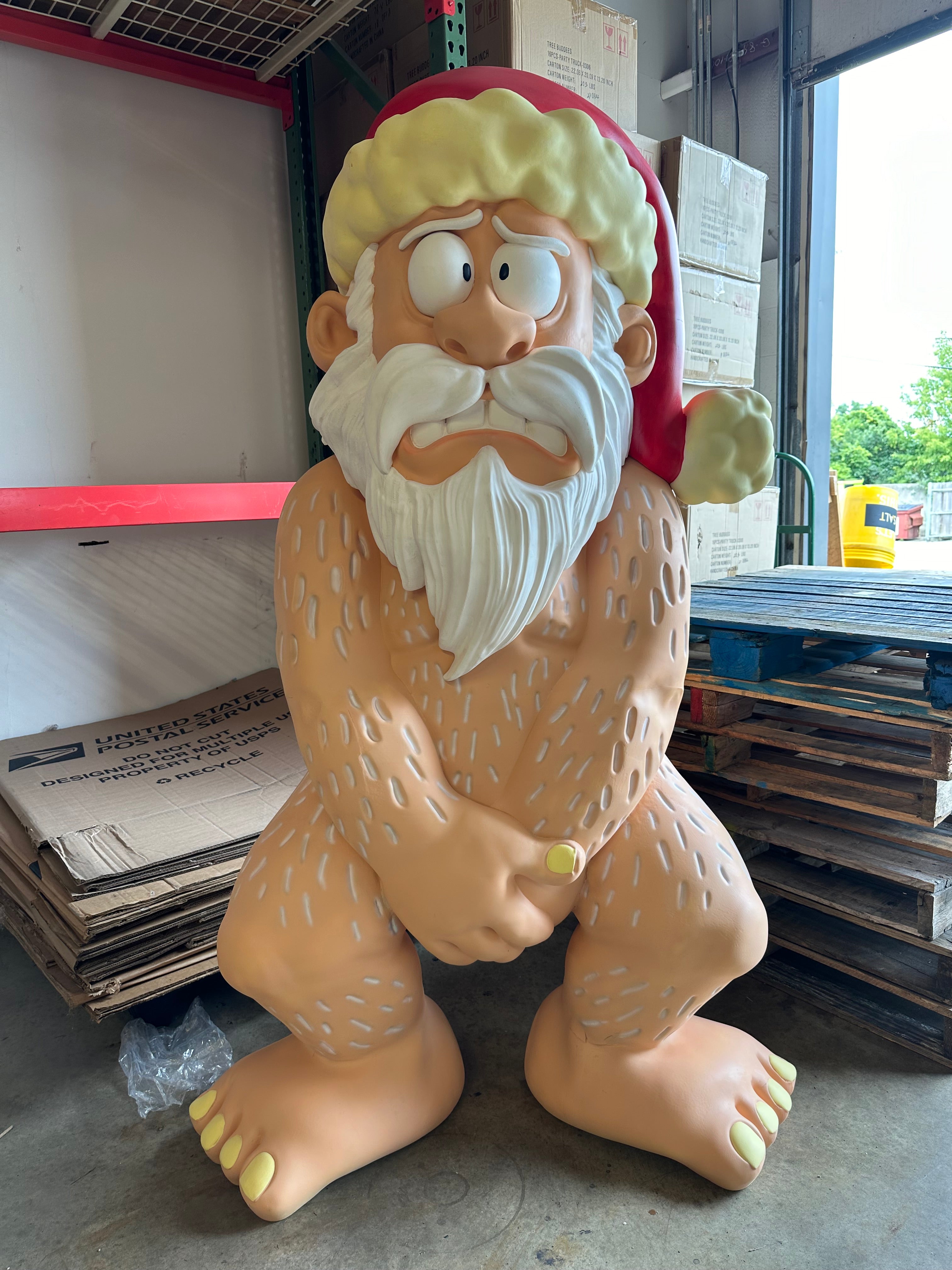 5 Foot Tall Naked Santa - Storefront Attention Grabber - Photo Opp