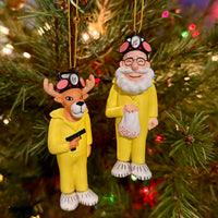 
              Breaking Bulbs Christmas Ornaments 2-Pack Funny Parody Santa & Reindeer in Hazmat Suits
            