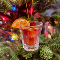 
              Old Fashioned Whiskey Cocktail Christmas Ornament
            
