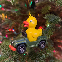 
              Off Roading Rubber Ducky Cute SUV Christmas Ornament
            