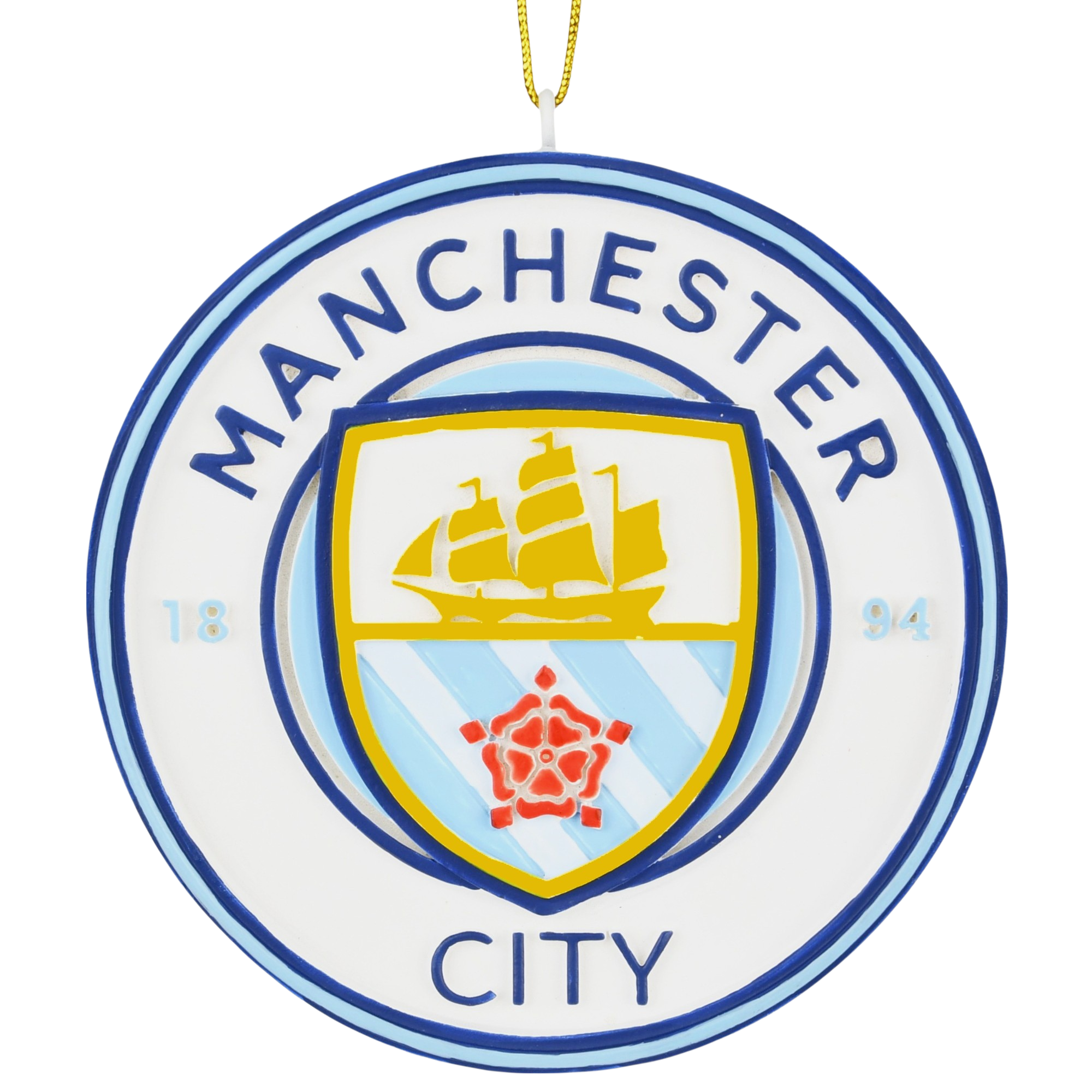 Tree Buddees x Manchester City F.C. Official Football Club Bauble Limited Edition Christmas Ornament - Team Crest