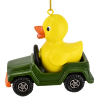 
              Off Roading Rubber Ducky Cute SUV Christmas Ornament
            