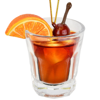 
              Old Fashioned Whiskey Cocktail Christmas Ornament
            