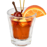 
              Old Fashioned Whiskey Cocktail Christmas Ornament
            
