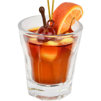 
              Old Fashioned Whiskey Cocktail Christmas Ornament
            