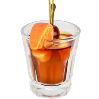 
              Old Fashioned Whiskey Cocktail Christmas Ornament
            