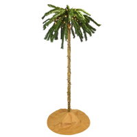 
              Sale - 7 Foot Tall Palm Tree Christmas Tree with Sand Colored Skirt
            