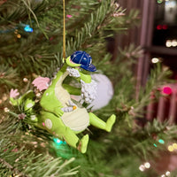 
              Puffin The Magic Dragon Funny Green Dragon Smoking Christmas Ornament
            